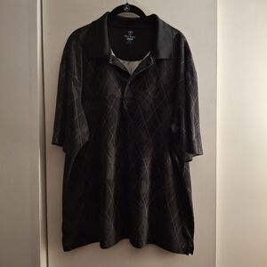 Pro Tour Classic Men's Black And White Polo Shirt with Short Sleeves